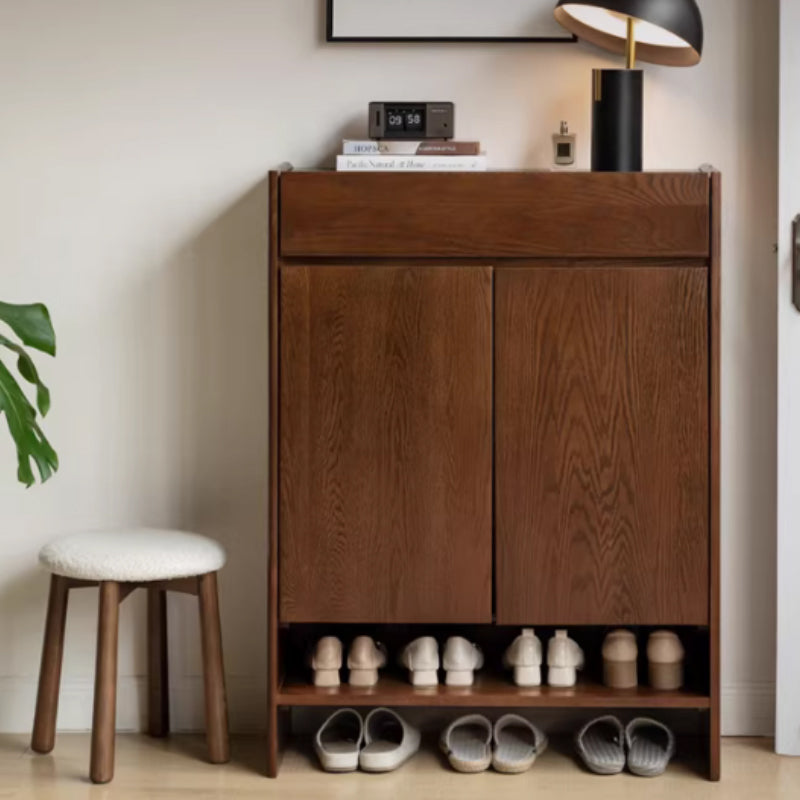 Patsy 85cm FAS-Graded Solid American Oak Wood Entryway Shoe Cabinet/Shoe Case with Drawers/Ceramic
