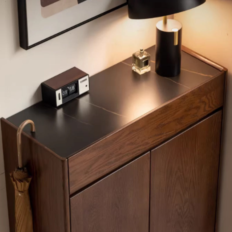 Patsy 85cm FAS-Graded Solid American Oak Wood Entryway Shoe Cabinet/Shoe Case with Drawers/Ceramic