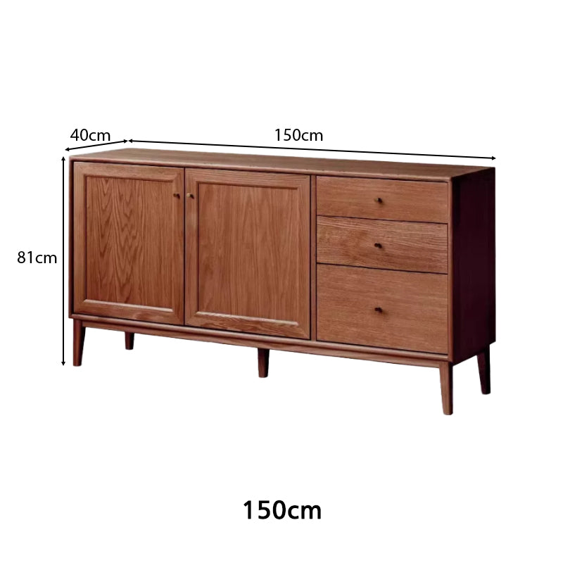 Peregrine 125cm/150cm/180cm FAS-Graded Solid American Oak Wood Dining Cabinet/Storage Cabinet/Sideboard Multiple Color