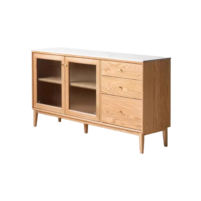 Peregrine 125cm/150cm/180cm FAS-Graded Solid American Oak Wood Dining Cabinet/Storage Cabinet/Sideboard With Ceramic Multiple Color