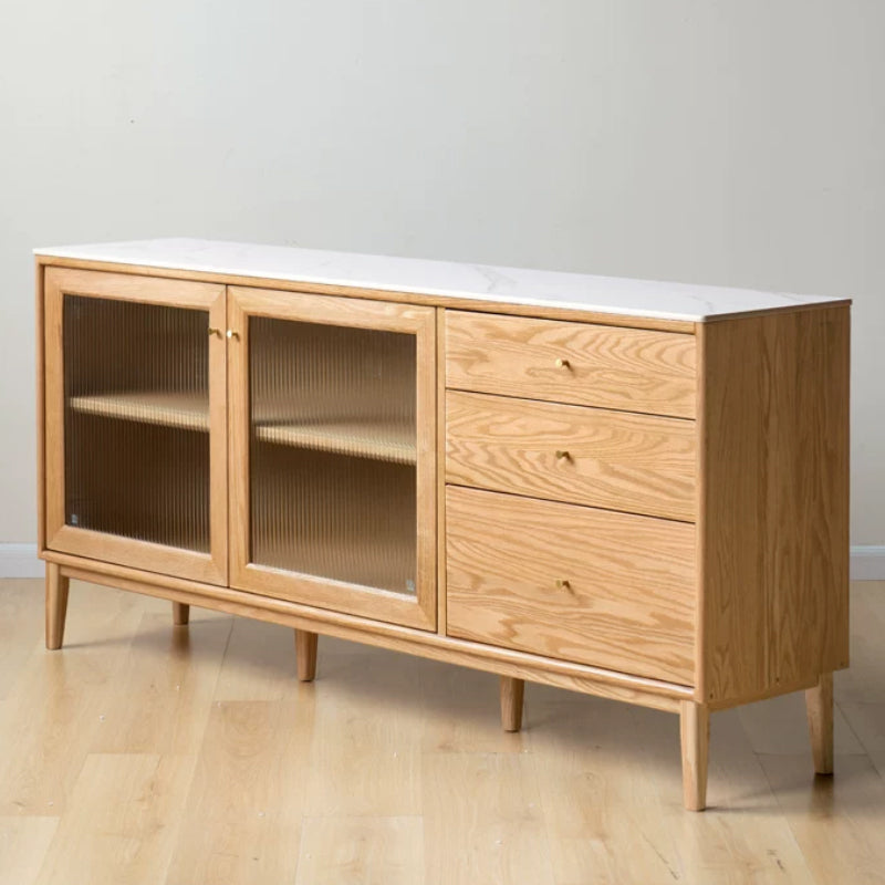 Peregrine 125cm/150cm/180cm FAS-Graded Solid American Oak Wood Dining Cabinet/Storage Cabinet/Sideboard With Ceramic Multiple Color