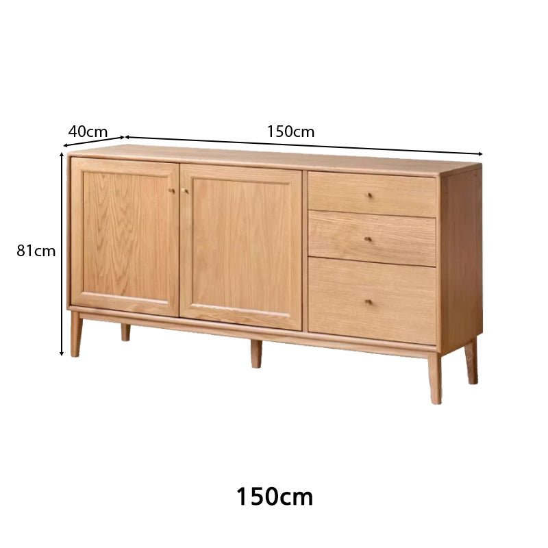 Peregrine 125cm/150cm/180cm FAS-Graded Solid American Oak Wood Dining Cabinet/Storage Cabinet/Sideboard Multiple Color