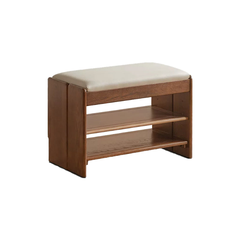 Willa 60cm/80cm FAS-Graded Solid American Oak Wood Entryway Shoe Cabinet/Shoe Changing Stool For Home Multiple Color