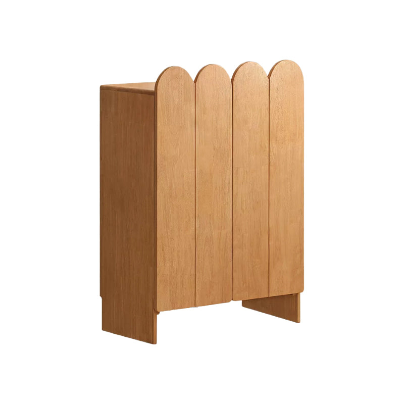 Zaria 80cm Rubberwood Entryway Shoe Cabinet For Home Natural Wood