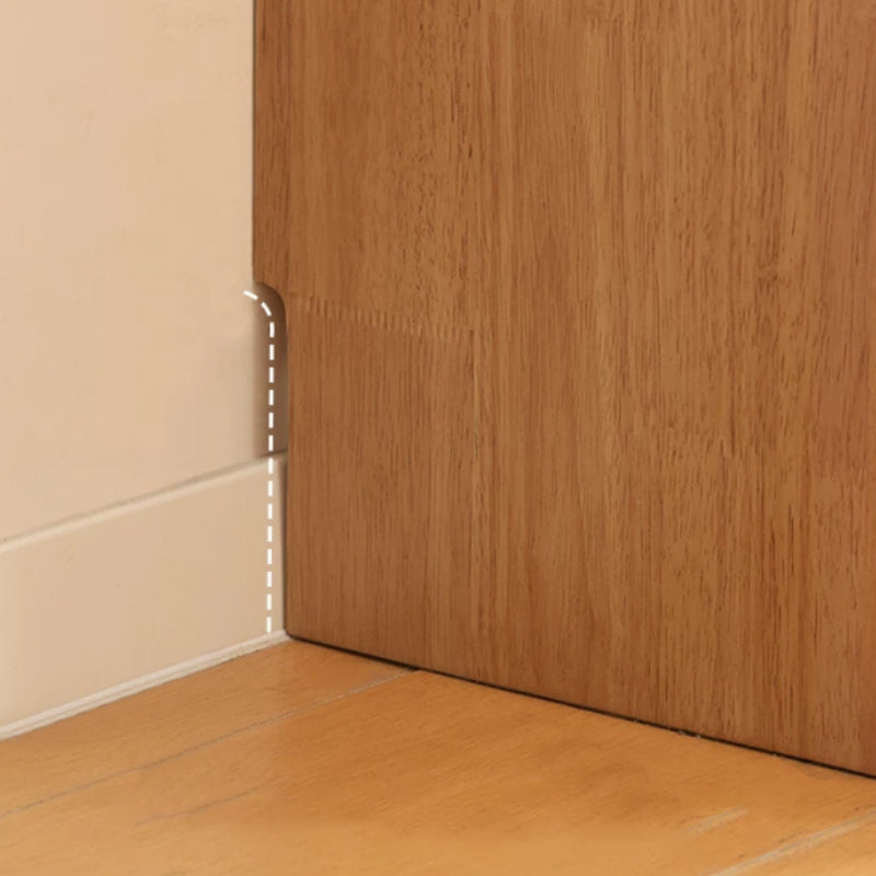 Zaria 80cm Rubberwood Entryway Shoe Cabinet For Home Natural Wood