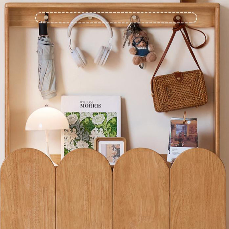 Zaria 80cm Rubberwood Entryway Shoe Cabinet For Home Natural Wood
