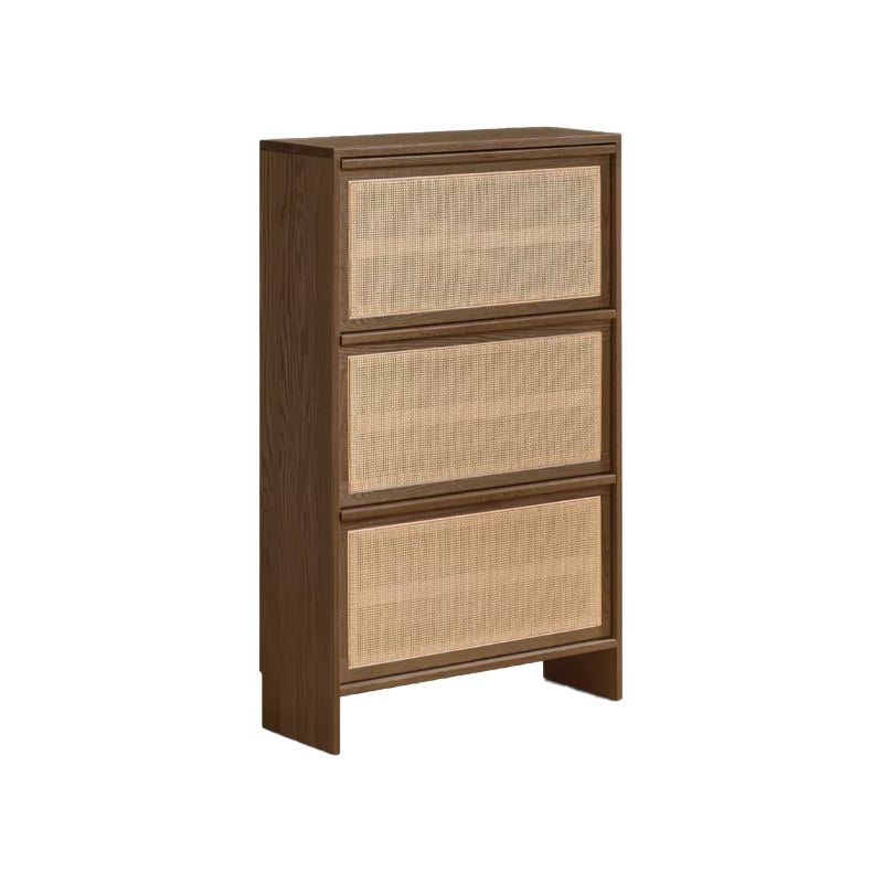 Adonis 65cm/80cm FAS-Graded Solid American Oak Wood Ultra-thin Flip-door Entryway Cabinet/Shoe Cabinet