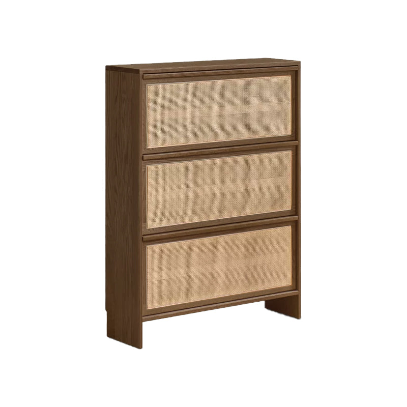 Adonis 65cm/80cm FAS-Graded Solid American Oak Wood Ultra-thin Flip-door Entryway Cabinet/Shoe Cabinet