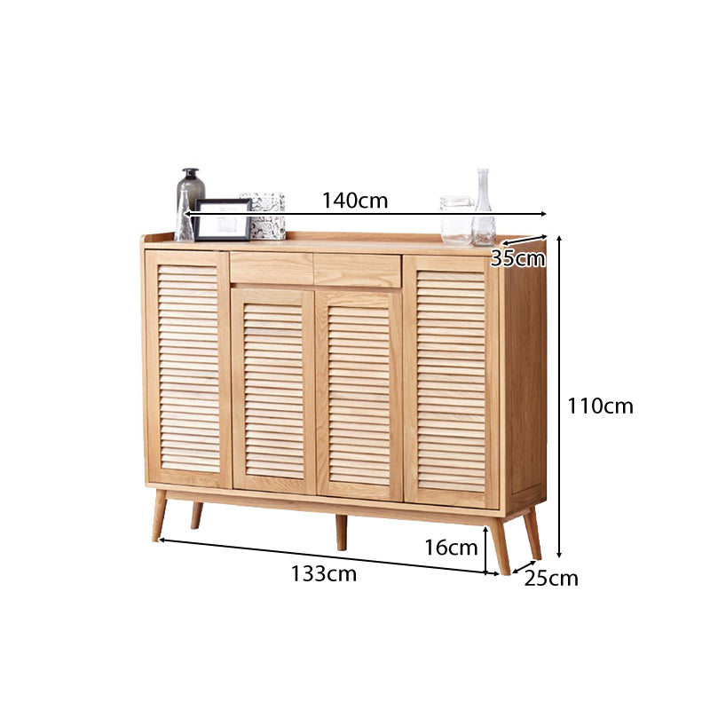 Faith FAS-Graded Solid Oak Wood Shoe Cabinet/Space-Saving Entryway Storage Cabinet