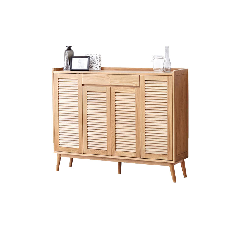 Faith FAS-Graded Solid Oak Wood Shoe Cabinet/Space-Saving Entryway Storage Cabinet
