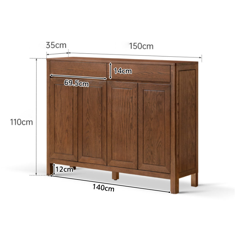 Archer 1.5m FAS-Graded Solid Fraxinus Mandshurica Wood Shoe Cabinet with Drawers/Shoe Case
