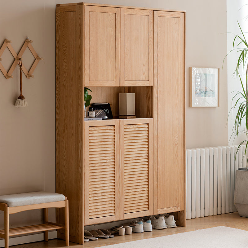 Janice 1.2m FAS-Graded Solid Oak Wood Multifunctional Entryway Cabinet/Shoe Cabinet