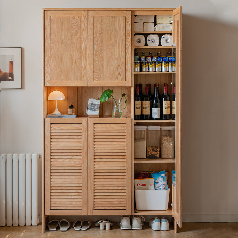 Janice 1.2m FAS-Graded Solid Oak Wood Multifunctional Entryway Cabinet/Shoe Cabinet