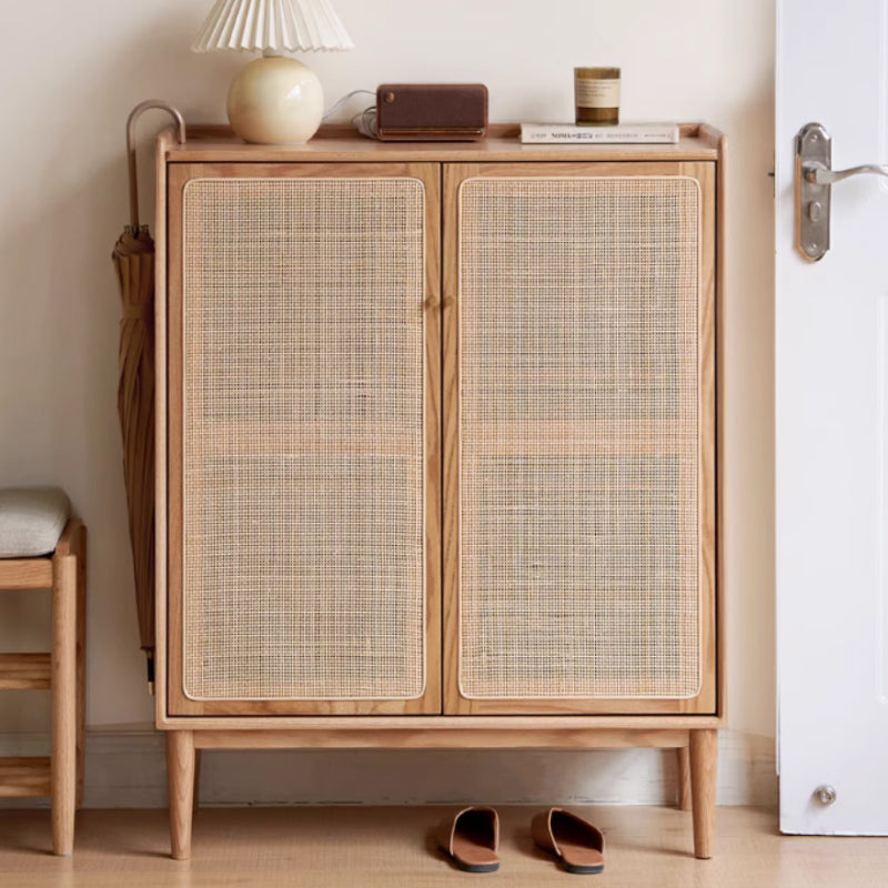 Ethel 65cm/80cm/140cm FAS-Graded Solid American Oak Wood 2-Door/3-Door Shoe Cabinet