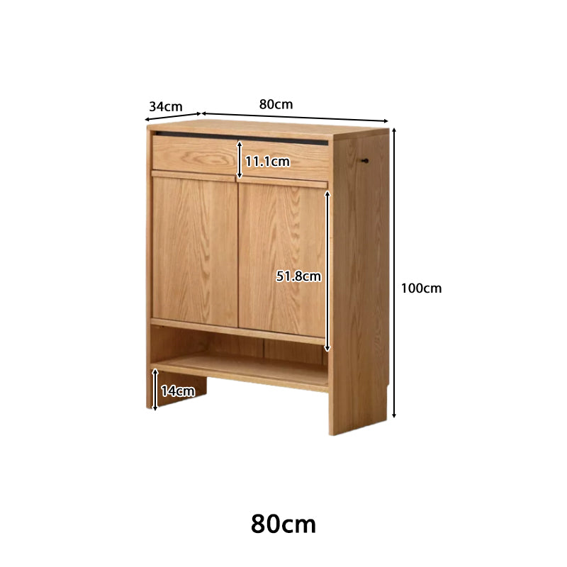 Imogen 80cm/110cm/140cm FAS-Graded Solid American Oak Wood Entryway Shoe Cabinet /Shoe Case For Home Multiple Color