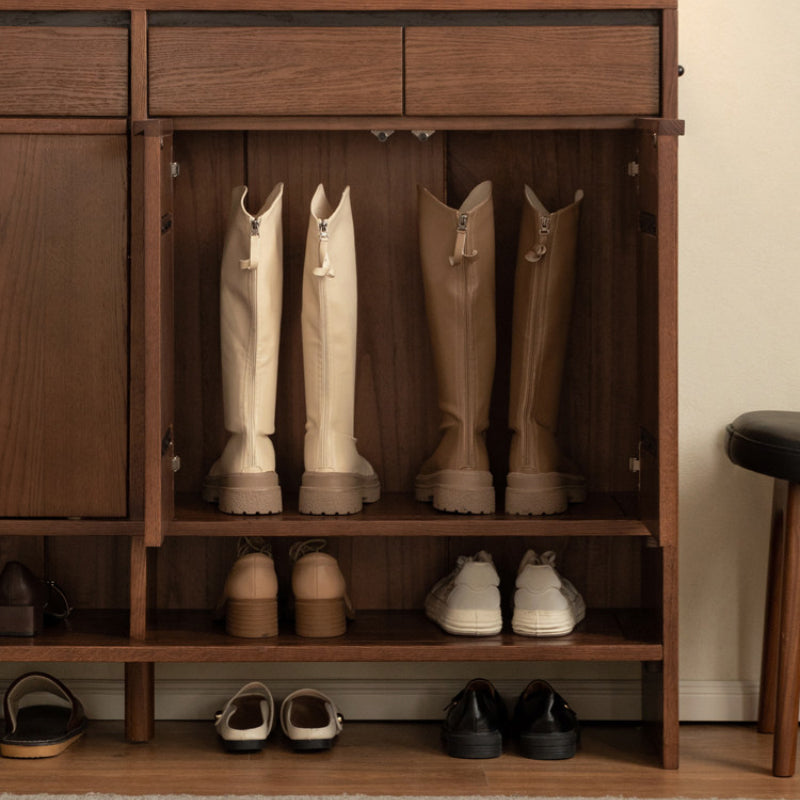 Imogen 80cm/110cm/140cm FAS-Graded Solid American Oak Wood Entryway Shoe Cabinet /Shoe Case For Home Multiple Color