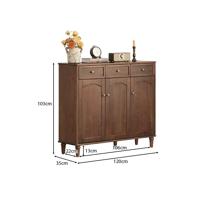 Leila 120cm Merpauh Wood Entryway Shoe Cabinet with Drawers/Shoe Case