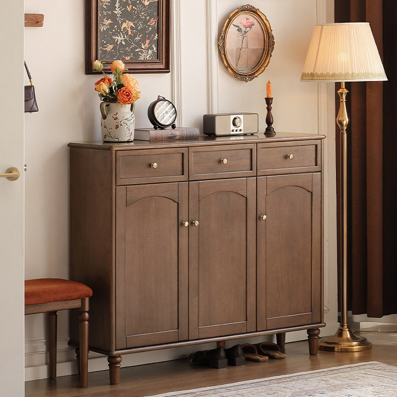 Leila 120cm Merpauh Wood Entryway Shoe Cabinet with Drawers/Shoe Case