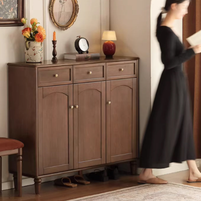 Leila 120cm Merpauh Wood Entryway Shoe Cabinet with Drawers/Shoe Case