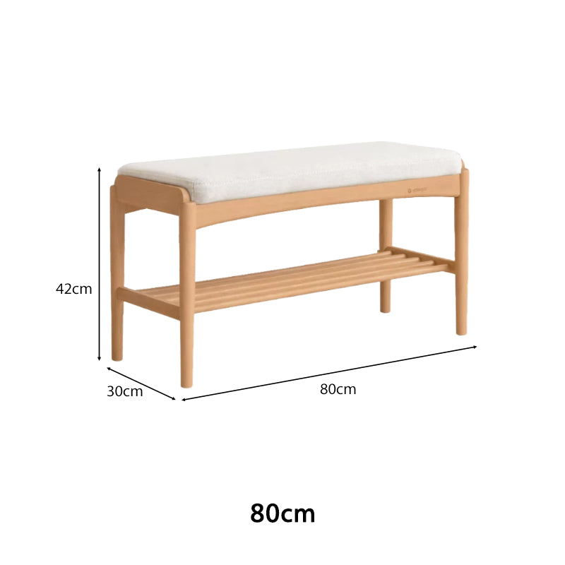 Rosalind 80cm/100cm Solid Beech Wood Entryway Shoe Cabinet/Shoe Changing Stool For Home Multiple Color