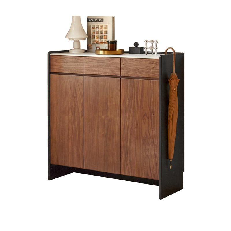 Tziporah 72cm/100cm FAS-Graded Solid Black Walnut Wood Entryway Shoe Cabinet /Shoe Case With Drawer For Home
