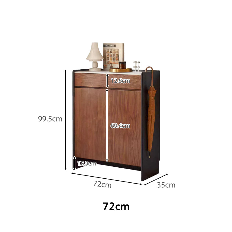 Tziporah 72cm/100cm FAS-Graded Solid Black Walnut Wood Entryway Shoe Cabinet /Shoe Case With Drawer For Home