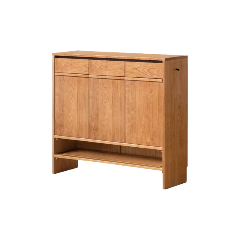 Ulrich 80cm/110cm/140cm FAS-Graded Solid Cherry Wood Entryway Shoe Cabinet /Shoe Case With Drawer For Home