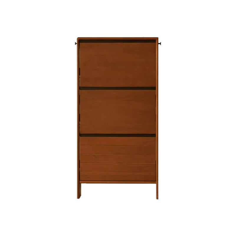 Vivienne 65cm/80cm/116cm Poplar Wood Three-Door Shoe Cabinet/Ultra-thin Entryway Shoe Cabinet with Pegboard