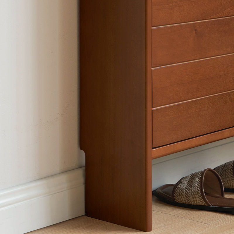 Vivienne 65cm/80cm/116cm Poplar Wood Three-Door Shoe Cabinet/Ultra-thin Entryway Shoe Cabinet with Pegboard