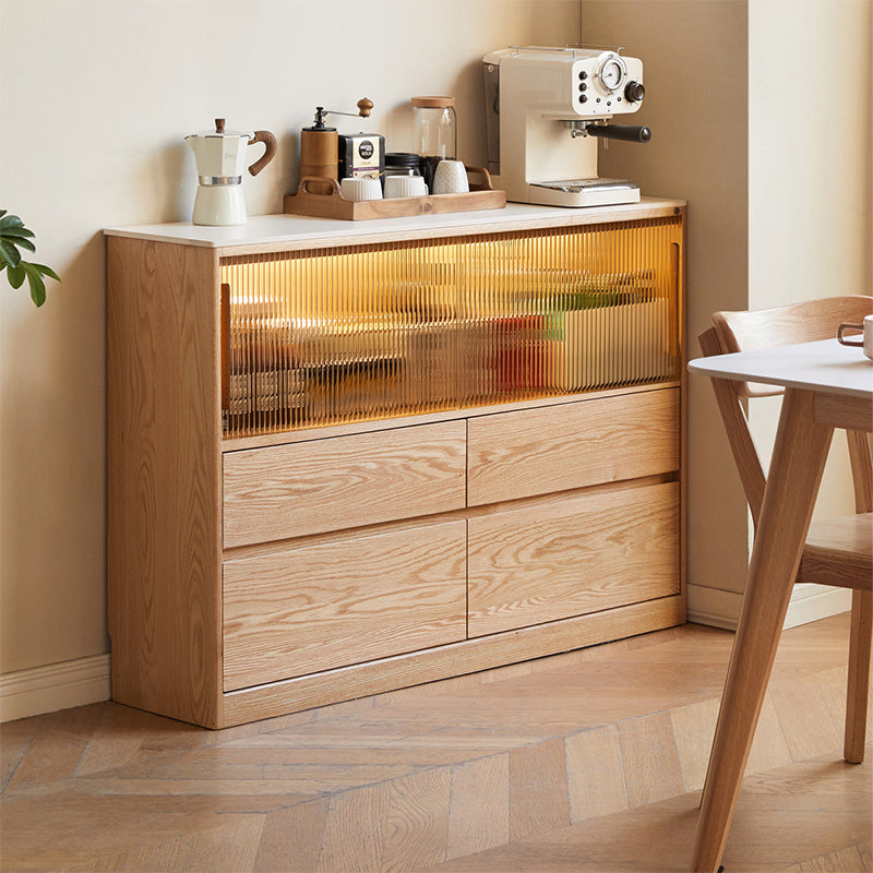 Rebecca FAS-Graded Solid Oak Wood Ultra-thin Dining Cabinet/Storage Cabinet/Sideboard