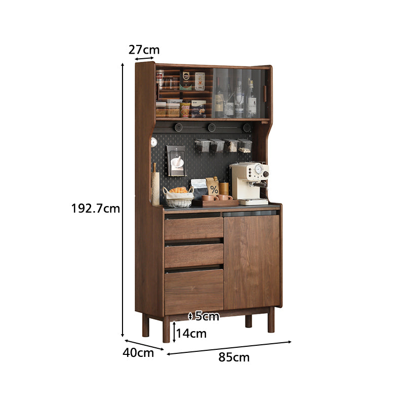 Caspian 0.85m FAS-Graded Solid Black Walnut Wood Multifunctional Sideboard Buffet/Coffee Station Display Cupboard