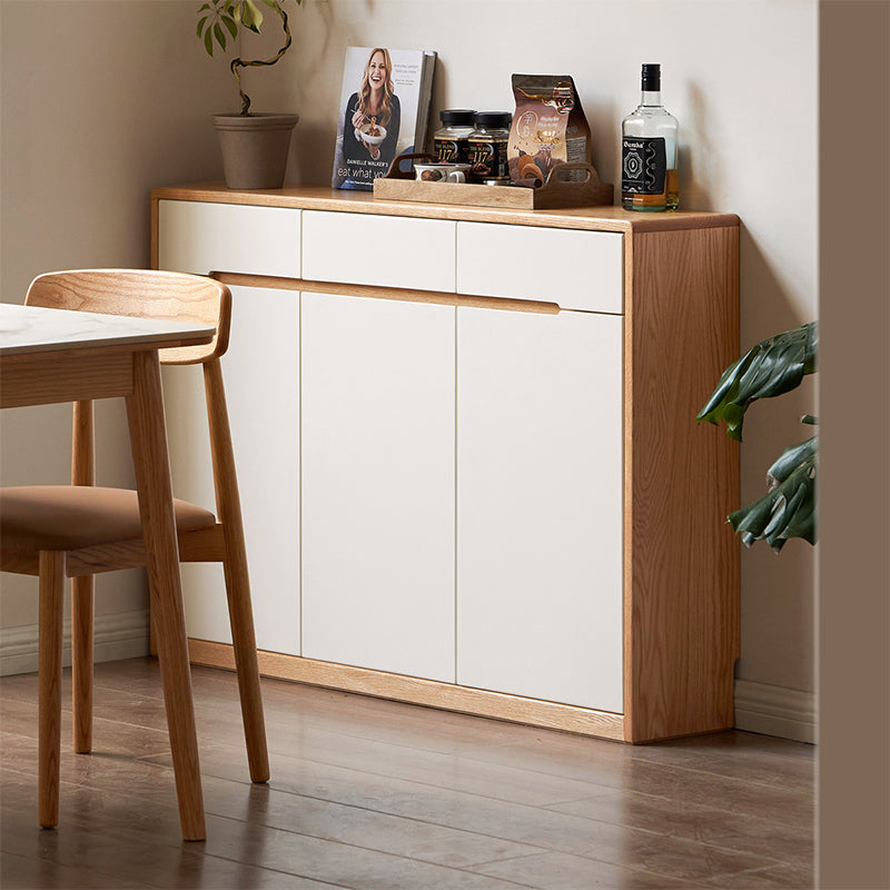 Ronan 90cm/120cm/150cm Ultra-Thin FAS-Graded Solid American Oak Wood Multi-Drawer Fashionable Dining Cabinet/Storage Cabinet/Sideboard