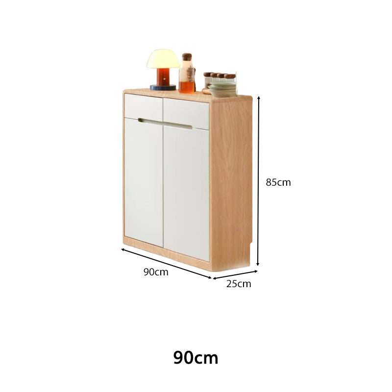 Ronan 90cm/120cm/150cm Ultra-Thin FAS-Graded Solid American Oak Wood Multi-Drawer Fashionable Dining Cabinet/Storage Cabinet/Sideboard