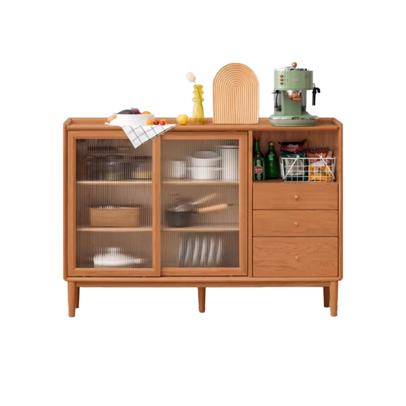 Sigrid 120cm/150cm FAS-Graded Solid Cherry Wood Ultra-thin Dining Cabinet/Storage Cabinet/Sideboard/Buffet
