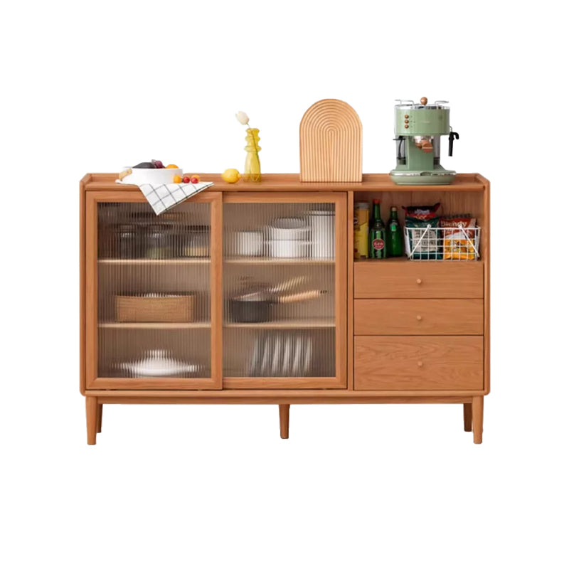 Sigrid 120cm/150cm FAS-Graded Solid Cherry Wood Ultra-thin Dining Cabinet/Storage Cabinet/Sideboard/Buffet