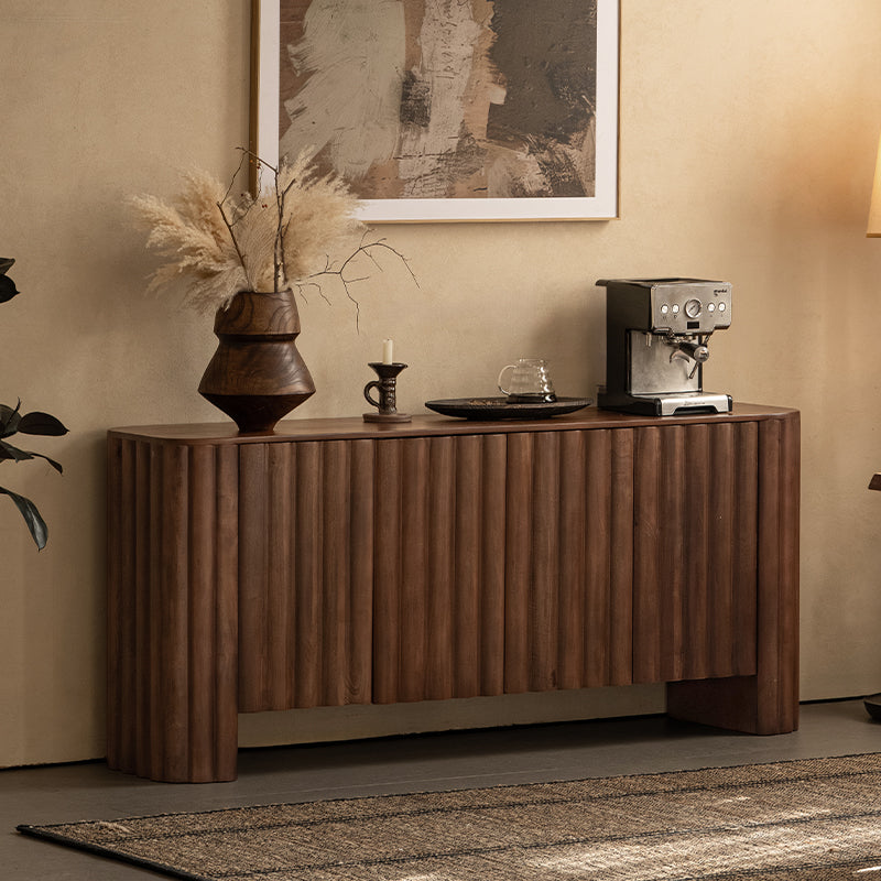 Wilhelmina 173cm Solid Mango Wood Fashionable Dining Cabinet/Storage Cabinet/Sideboard Walnut Color