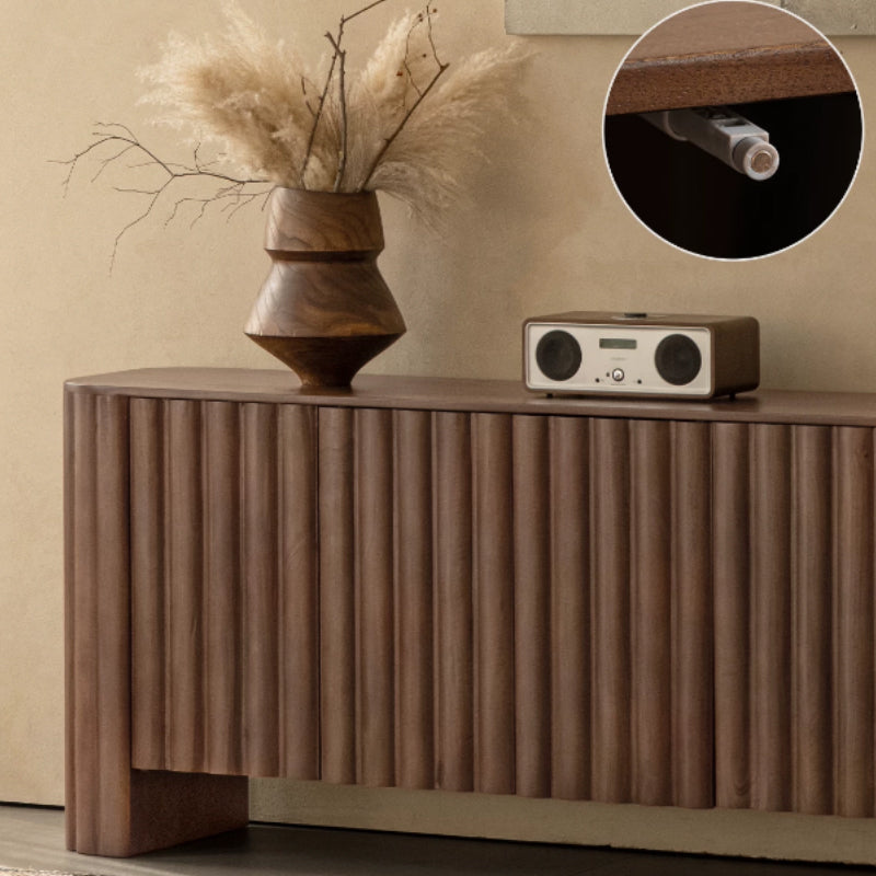 Wilhelmina 173cm Solid Mango Wood Fashionable Dining Cabinet/Storage Cabinet/Sideboard Walnut Color