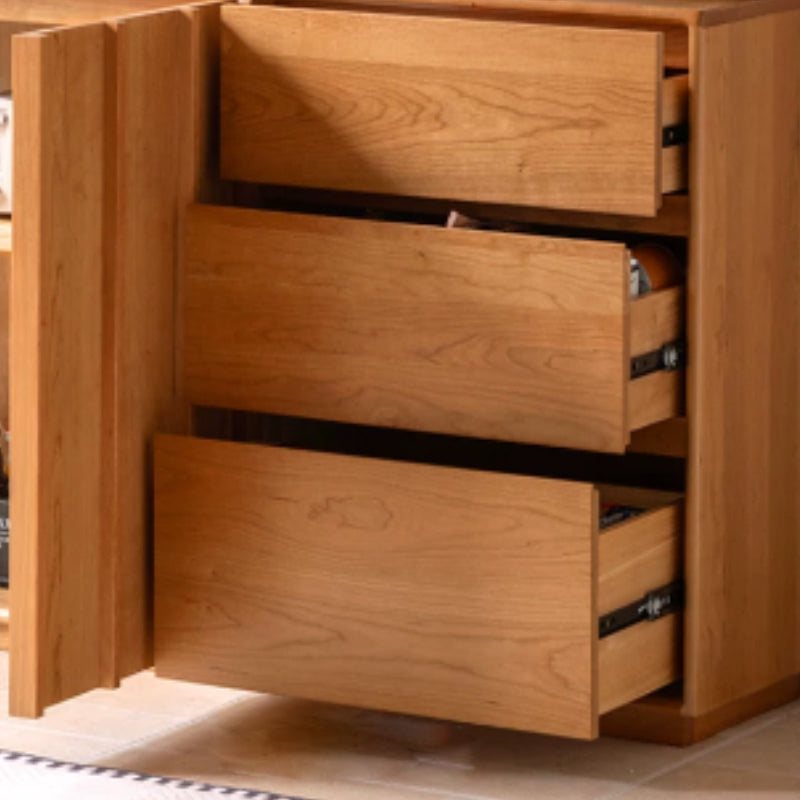 Yates 125cm/150cm/180cm FAS-Graded Solid Cherry Wood Multi-Drawer Fashionable Dining Cabinet/Storage Cabinet/Sideboard